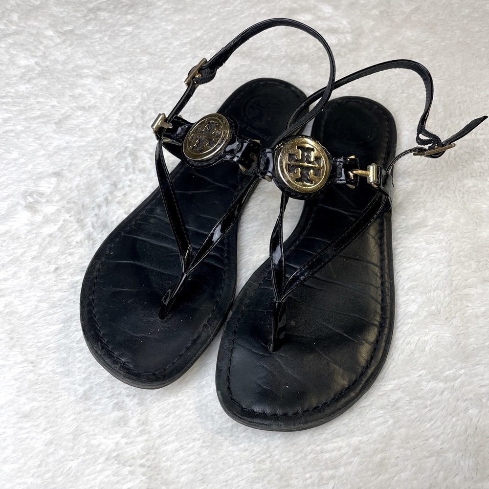 SALE! Tory Burch Ali Patent Leather Sandals